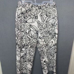 Cato Black and White Floral Pants